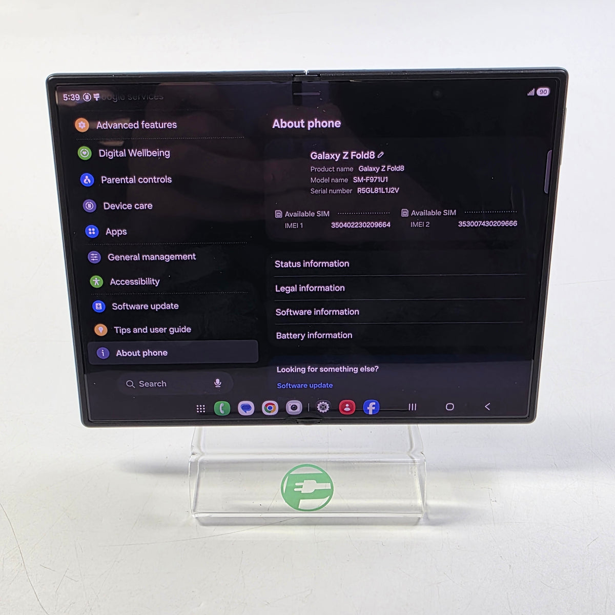 Factory Unlocked Samsung Galaxy Z Fold8 12GB RAM 256GB SM-F971U1 Black
