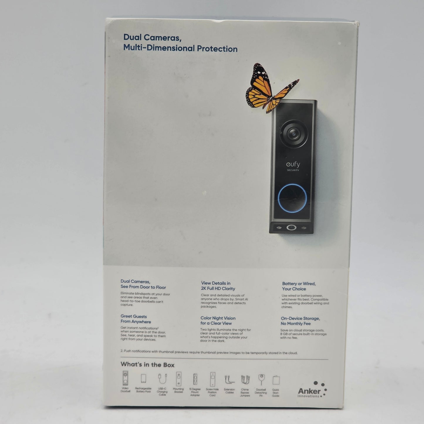 New EUFY Doorbell E340Q Wireless Security Doorbell