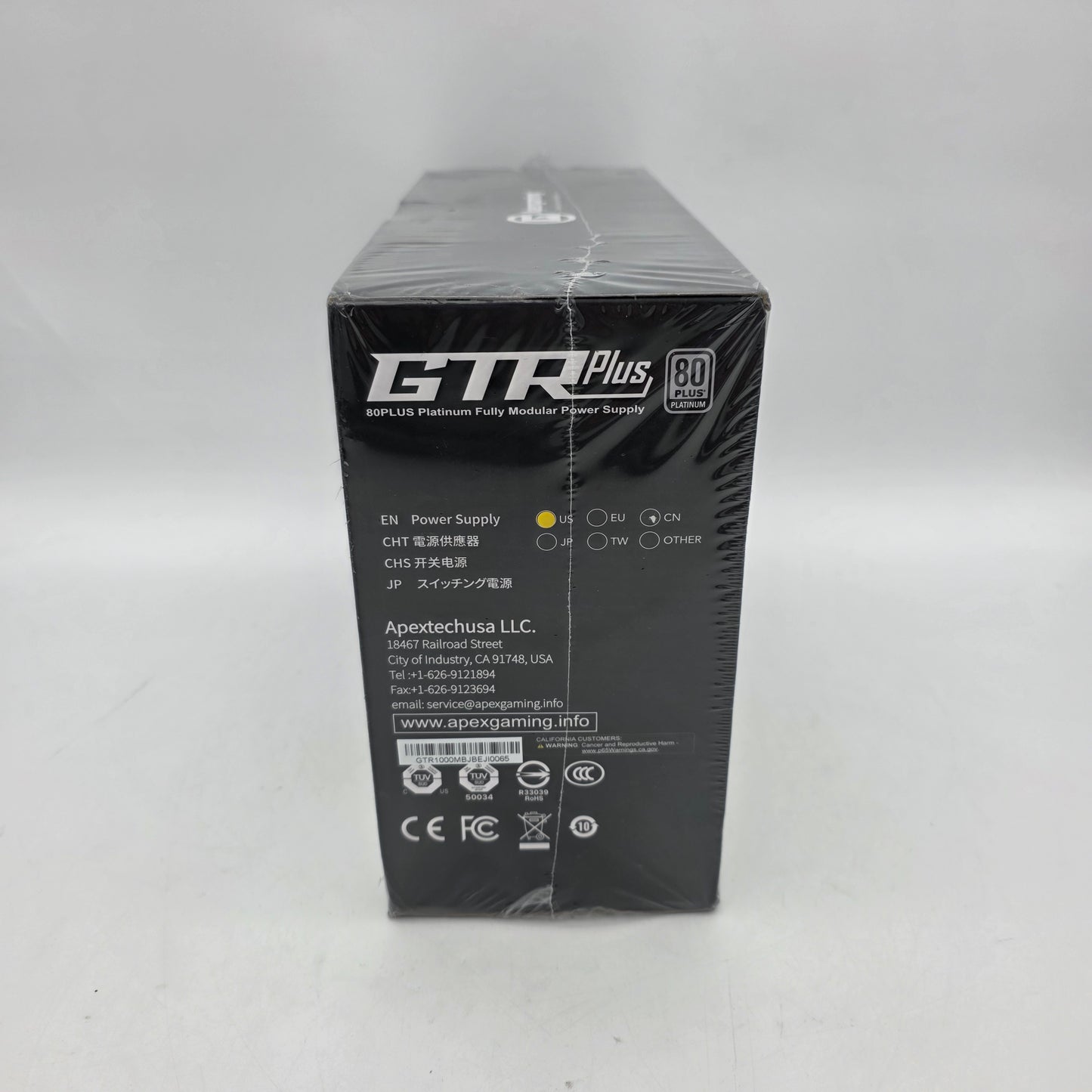 New APEX GAMING GTR 80 PLUS PLATINUM -1000M Power Supply