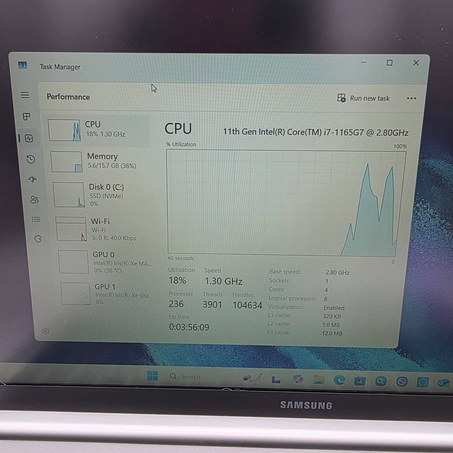 Samsung Galaxy Book NP750TDA 16" i7-1165G7 2.8GHz 16GB RAM 512GB SSD