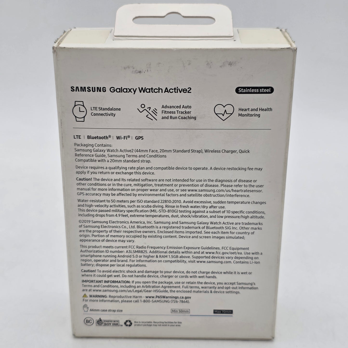 Unlocked Samsung Galaxy Watch Active2 Stainless Steel Smartwatch SM-R825U