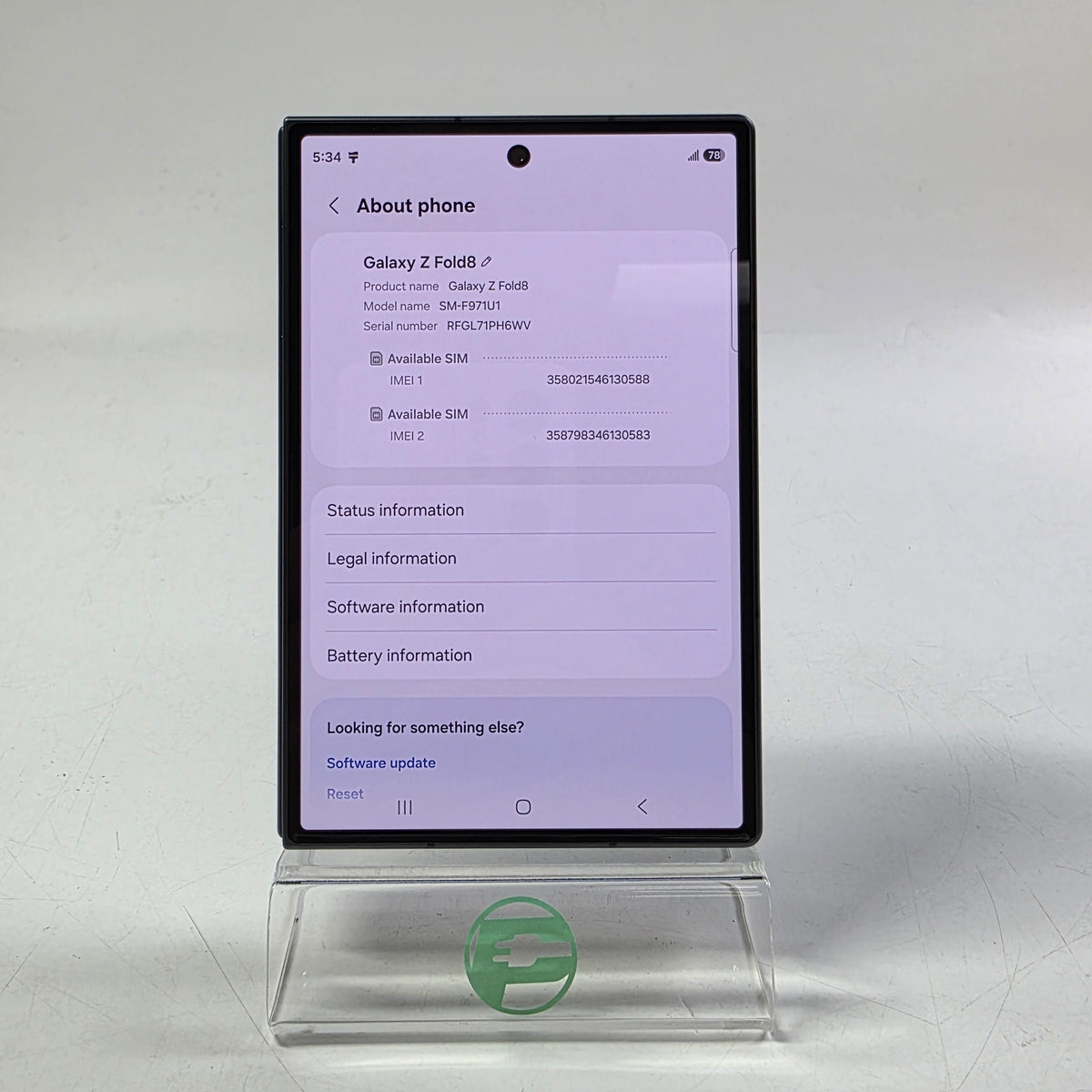 Factory Unlocked Samsung Galaxy Z Fold8 12GB RAM 512GB SM-F971U1 Graphite