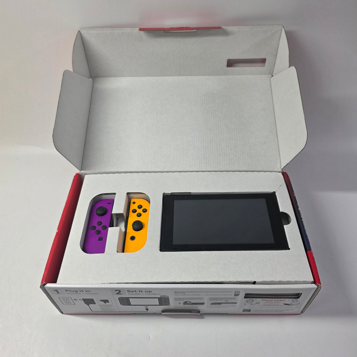 Nintendo Switch v2 Console Gaming System HAC-001(-01) Orange/Purple