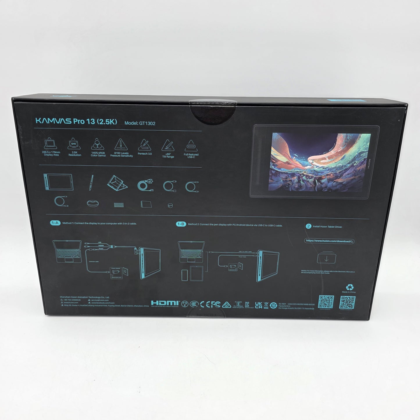 HUION KAMVAS PRO 13 2.5K Creative Pen Display GT1302