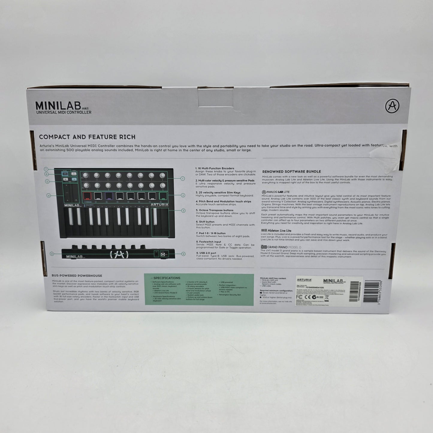 Arturia Minilab Universal Midi Controller MKII