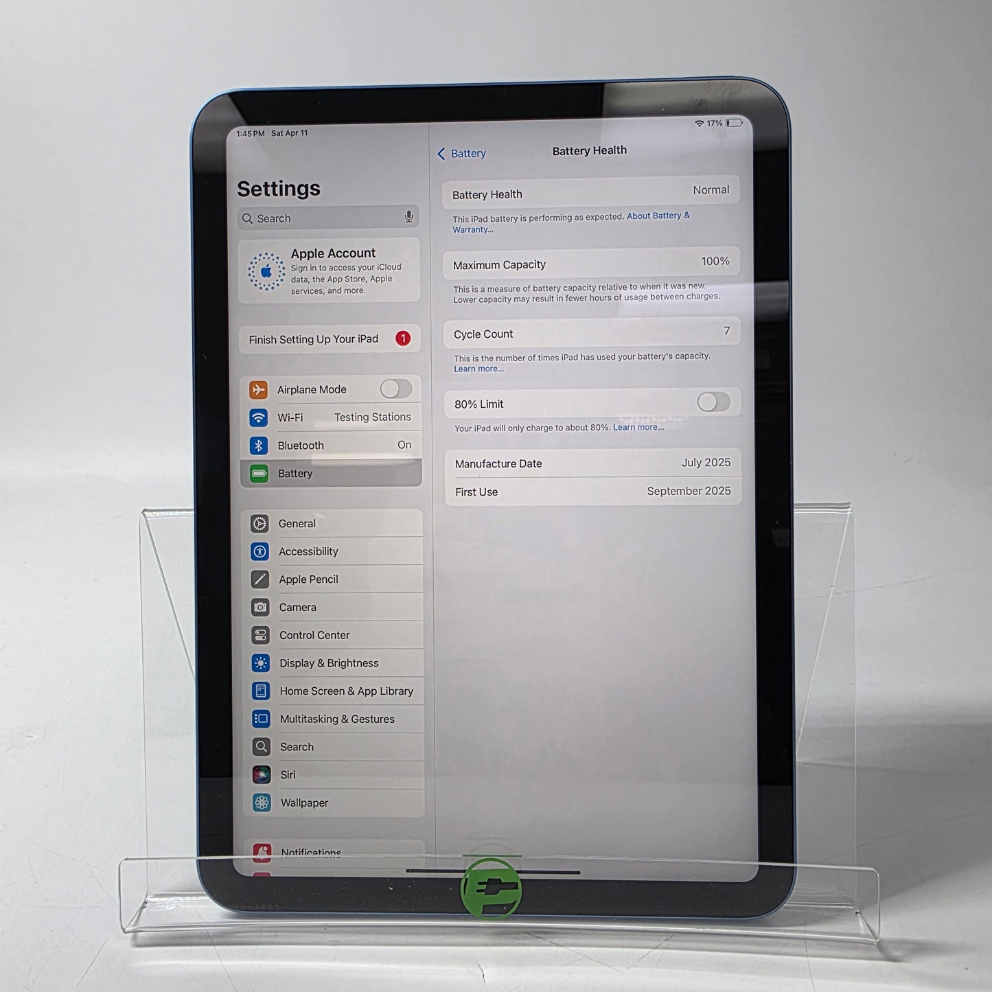 WiFi Only Apple iPad 10th Gen 128GB Blue MD4A4LL/A