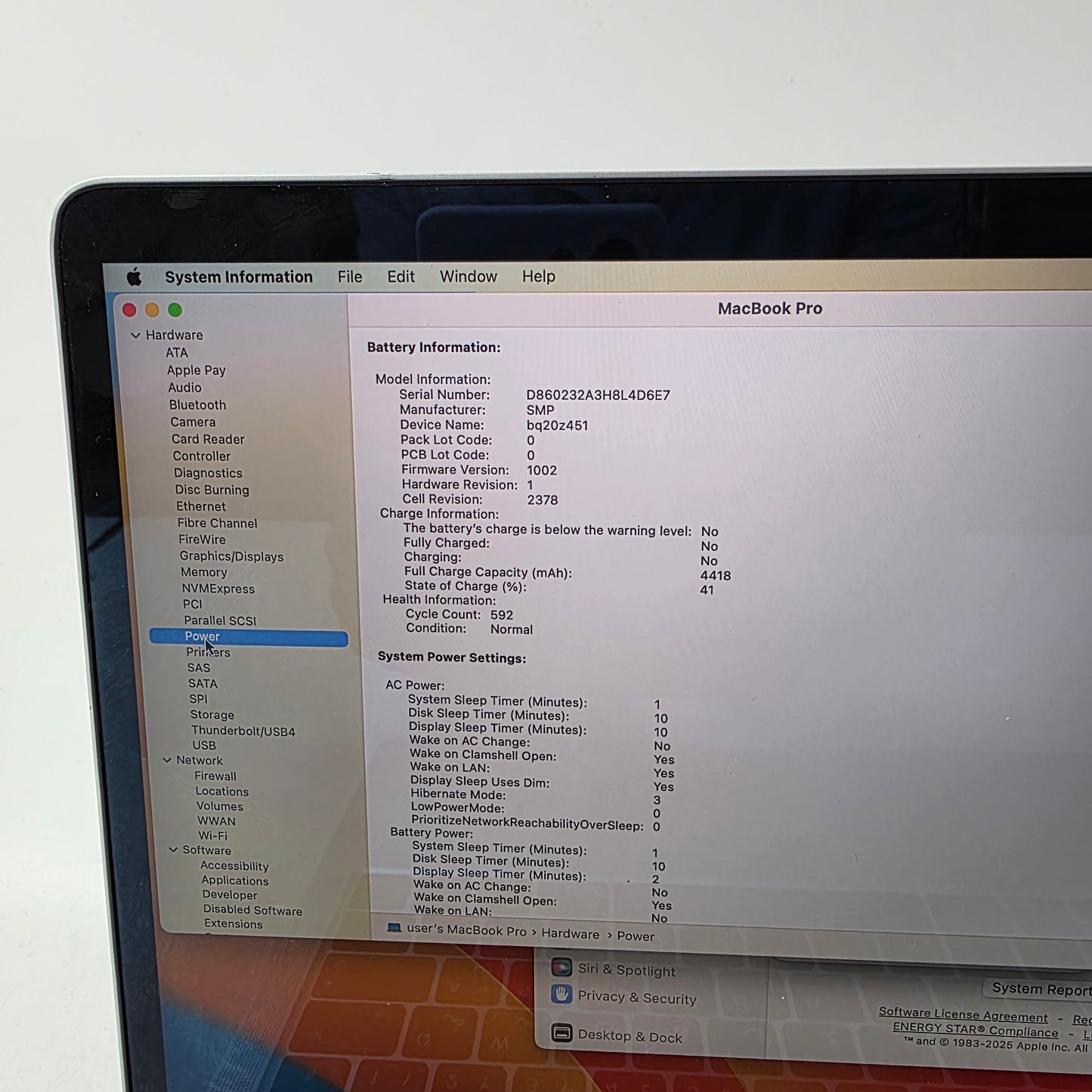 2020 Apple MacBook Pro 13.3" i5 1.4GHz 8GB RAM 256GB SSD Silver A2289