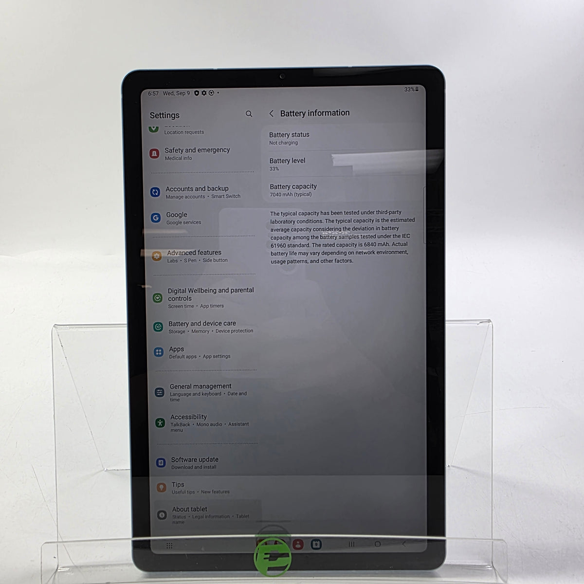 WiFi Only sam Galaxy Tab S6 Lite 10.4" 64GB Black SM-P610