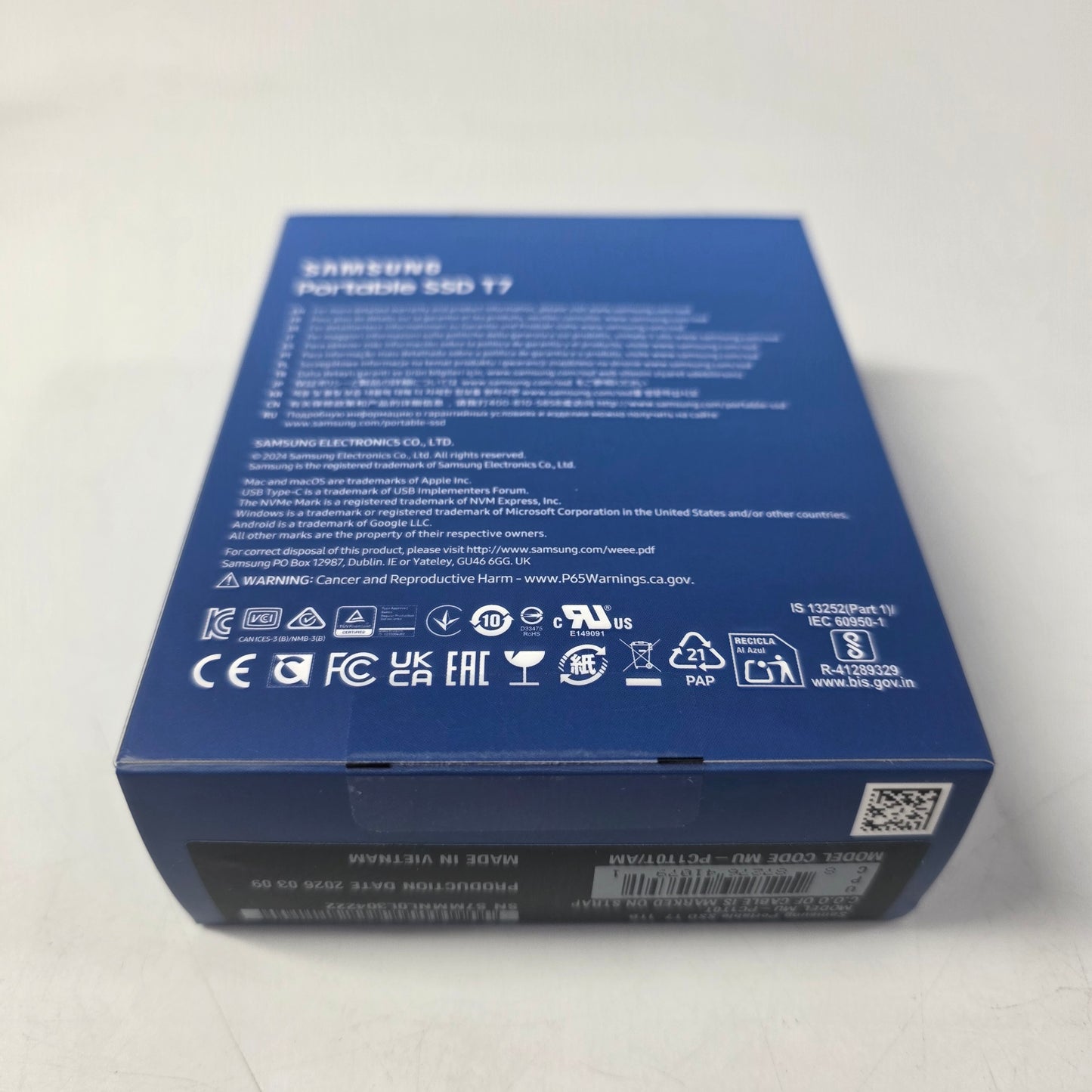 New SAMSUNG t7 portable ssd Portable SSD MU-PC1T01