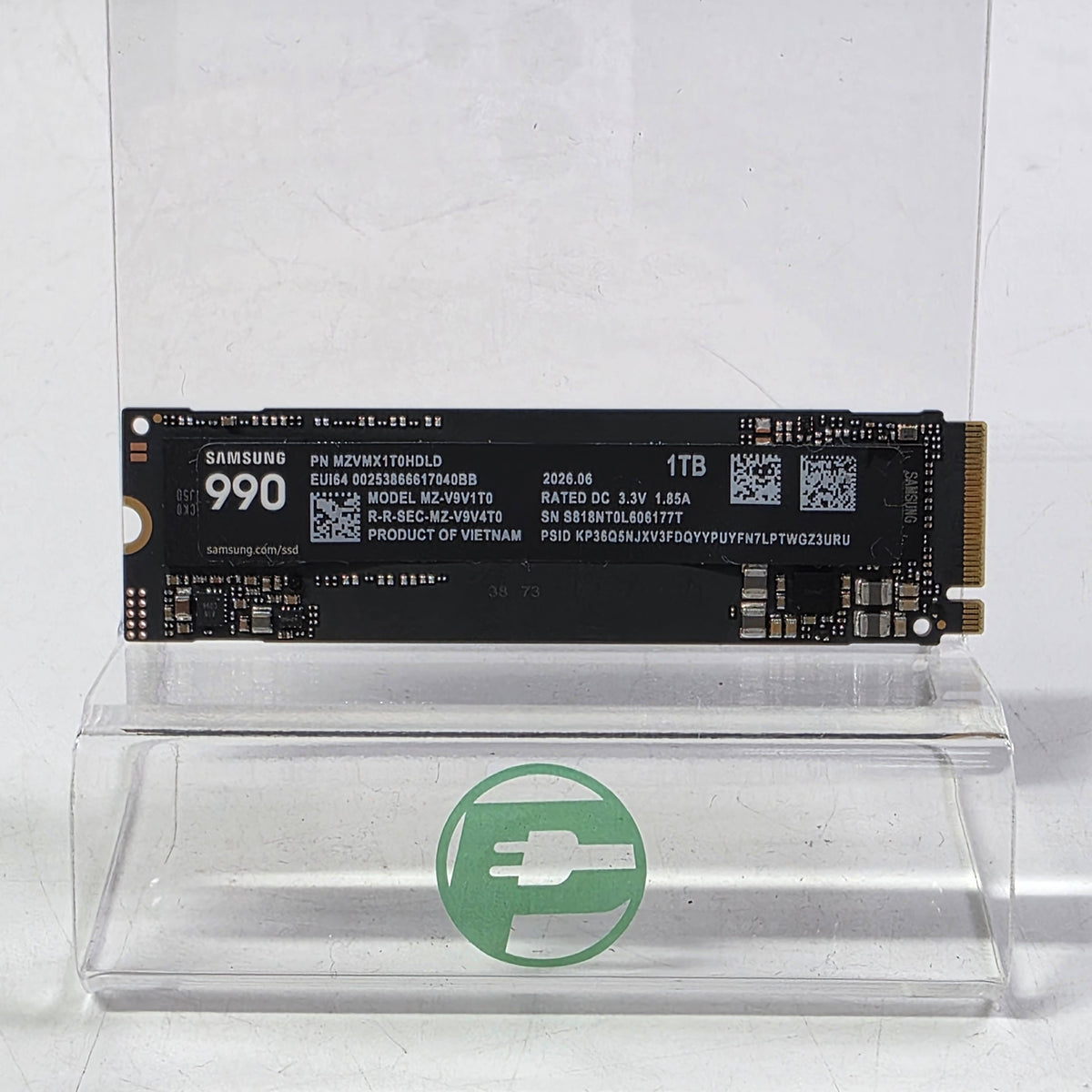 Samsung 2280mm 990 Pro 1TB M.2 NVMe Gen 4.0 x 4 SSD MZ-V9V1T0
