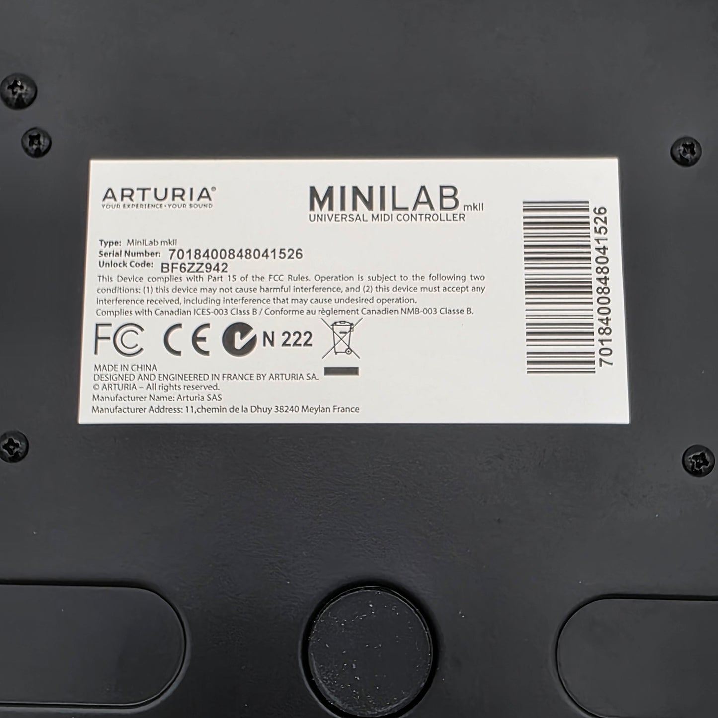 Arturia Minilab Universal Midi Controller MKII