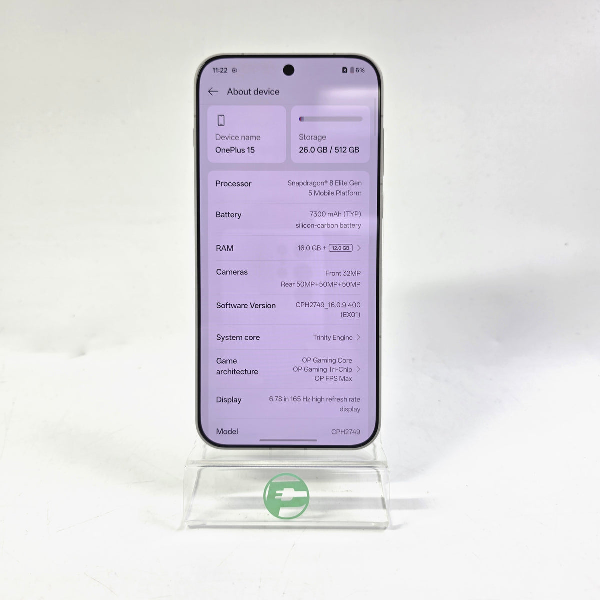 Factory Unlocked OnePlus CPH2749 512GB 16.0.9 Silver CPH2749