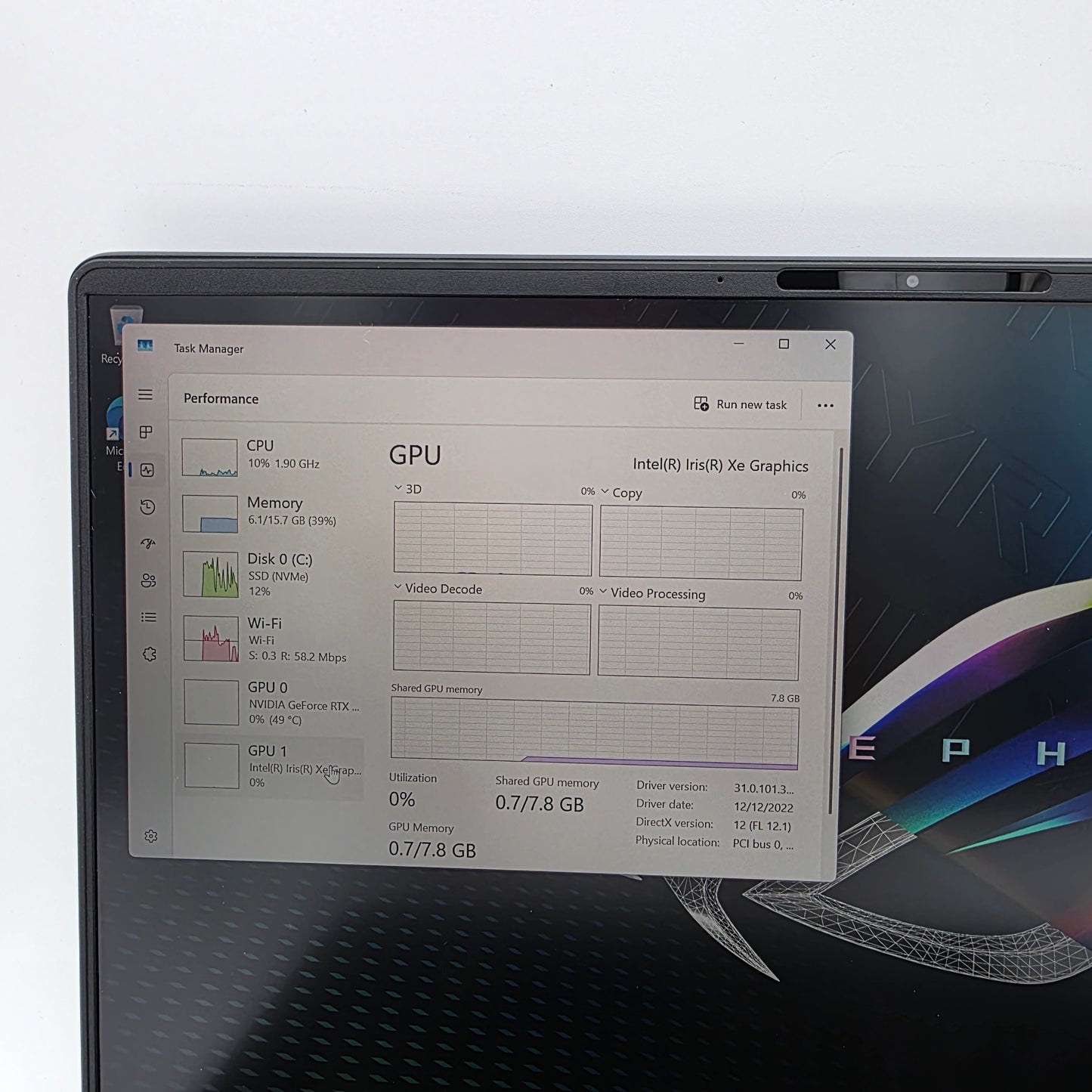 Asus ROG Zephyrus M16 GU603Z 16" i9-12900H 2.5GHz 16GB RAM 1TB SSD