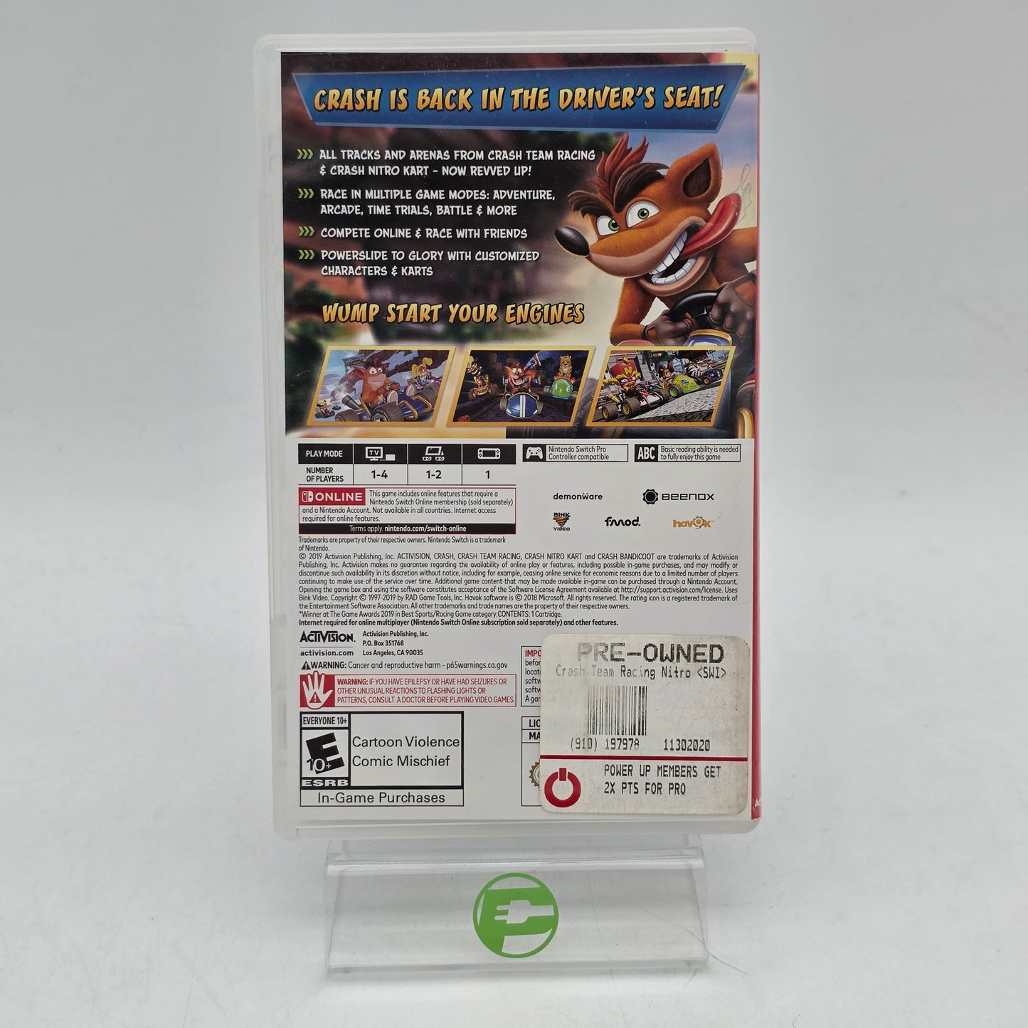 Crash Team Racing: Nitro Fueled (Nintendo Switch, 2019)