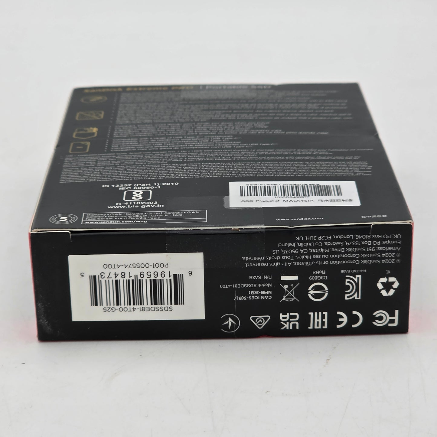 New SanDisk Portable Extreme Pro Portable SSD 4TB USB-C to USB-C SSD SDSSDE81