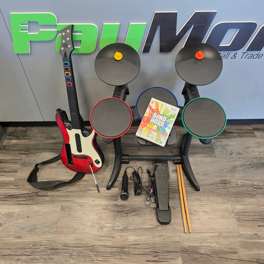 Nintendo Guitar Hero Controller and Drum Set Black