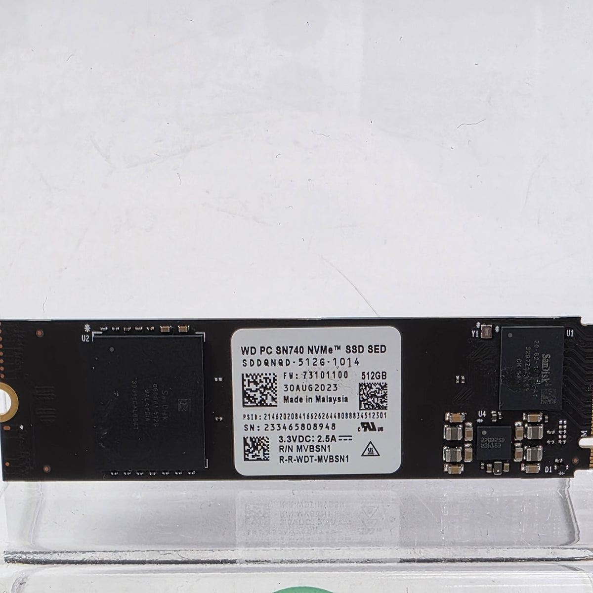 Western Digital WD 2280mm sn740 512GB M.2 NVMe Gen 4.0 x 4 SSD SDDQNQ