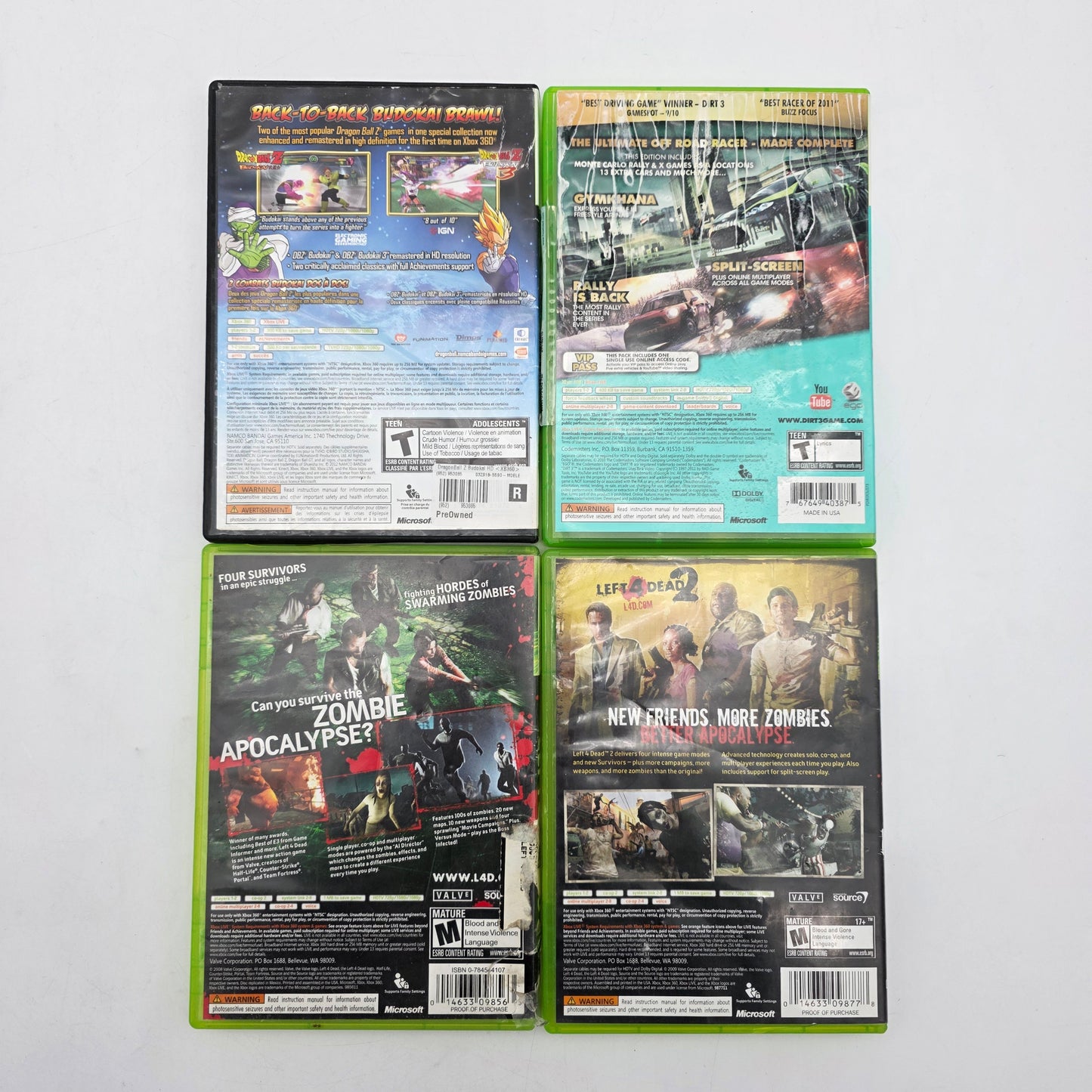 Lot of 4 Microsoft Xbox 360 Games