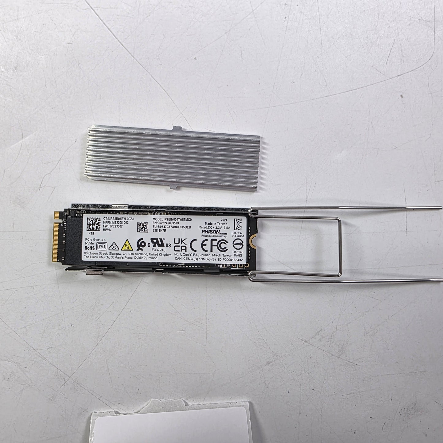HP 2280mm Phison 4TB M.2 NVMe Gen 4.0 x 4 SSD PSEIN004TA87MC0