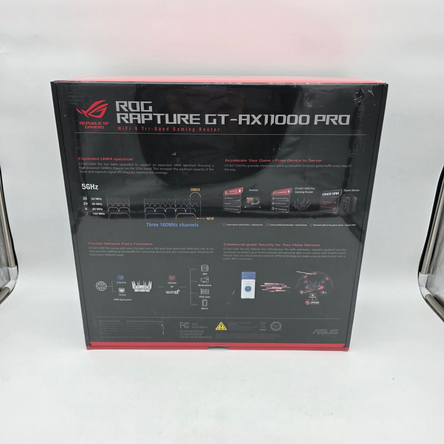 New ASUS ROG Rapture Tri Band WiFi 6 GT-AX11000 Gaming Router