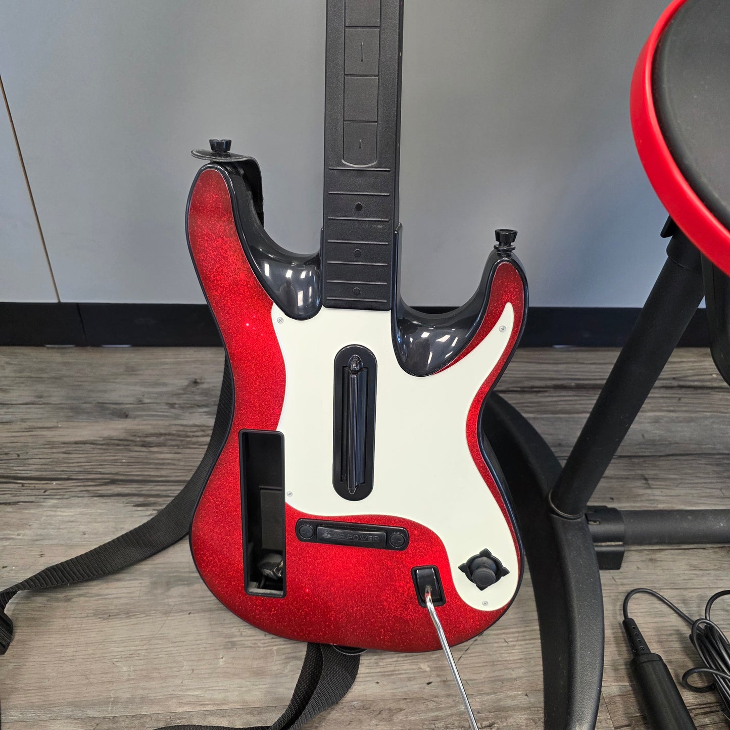 Nintendo Guitar Hero Controller and Drum Set Black