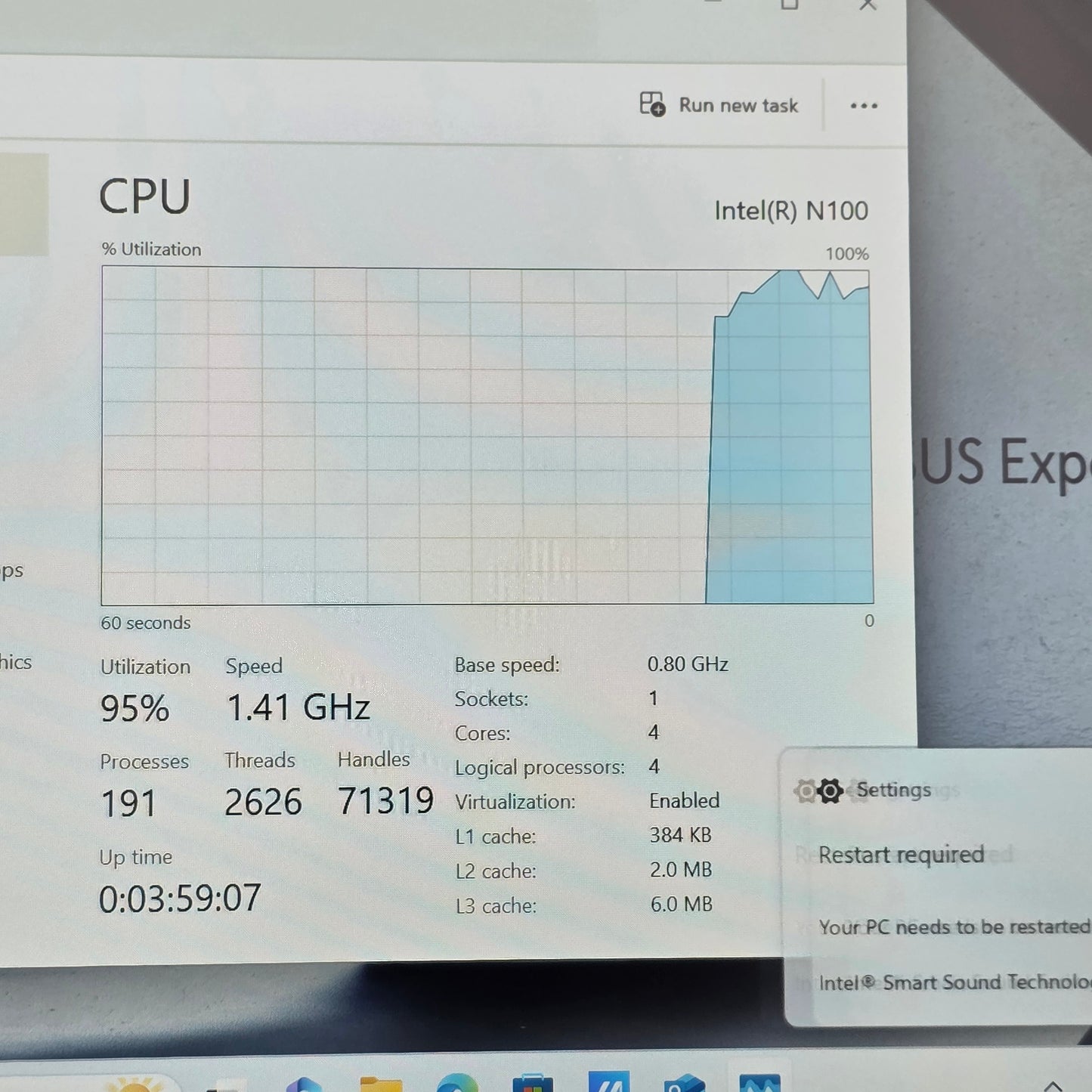 Asus ExpertBook B1 B1402 14" N100 0.8GHz 4GB RAM 128GB SSD