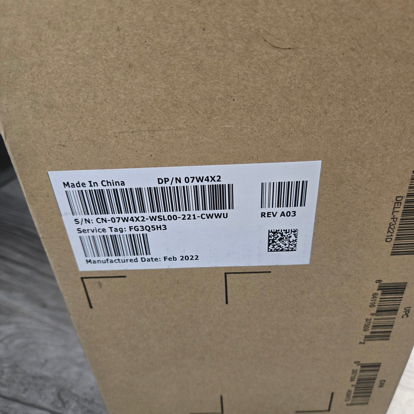New Dell 32" P3221D QHD IPS 60Hz Display Monitor