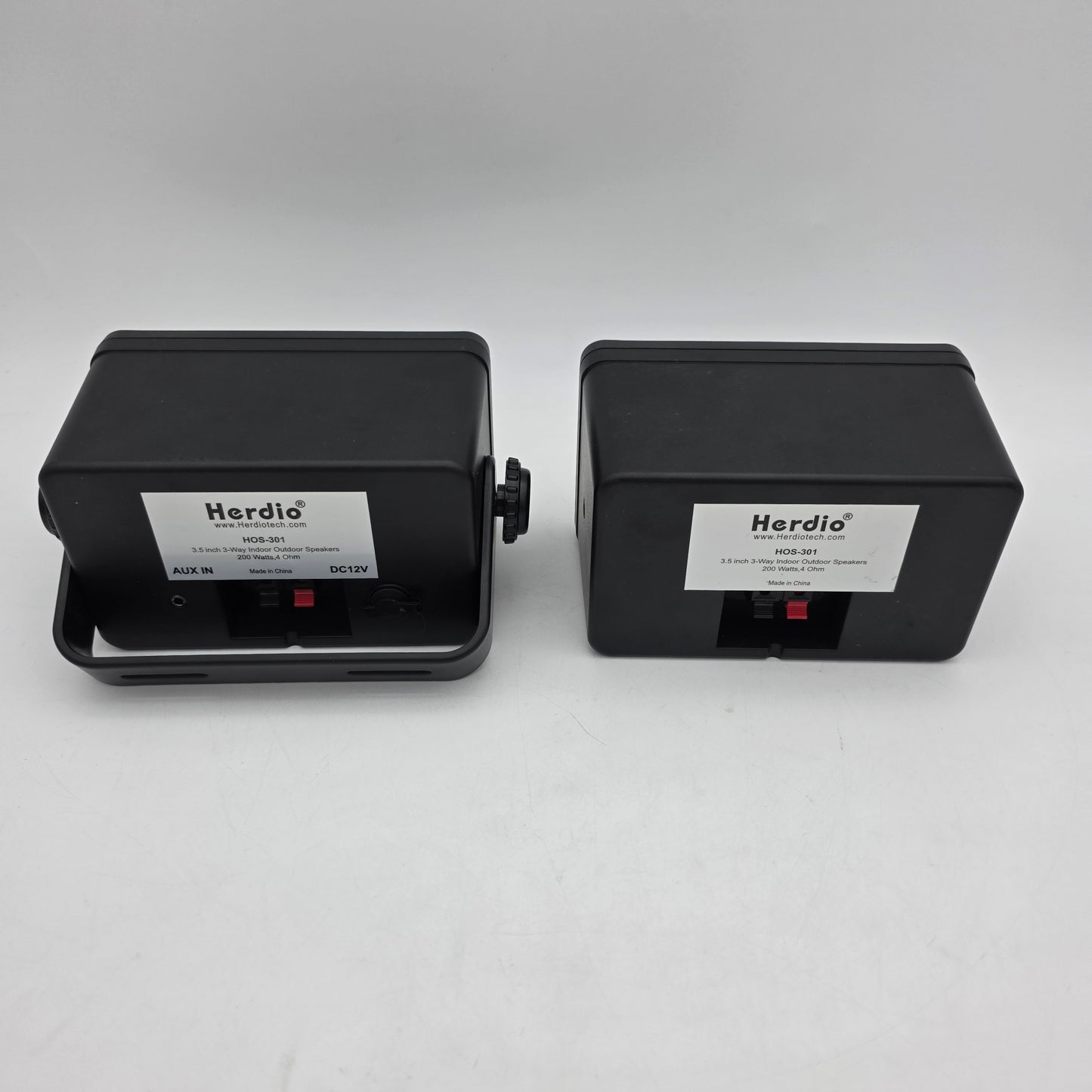 Herdio 3.5" 3-Way Indoor Outdoor Speakers 3-Way 200 Watts Black HOS-301