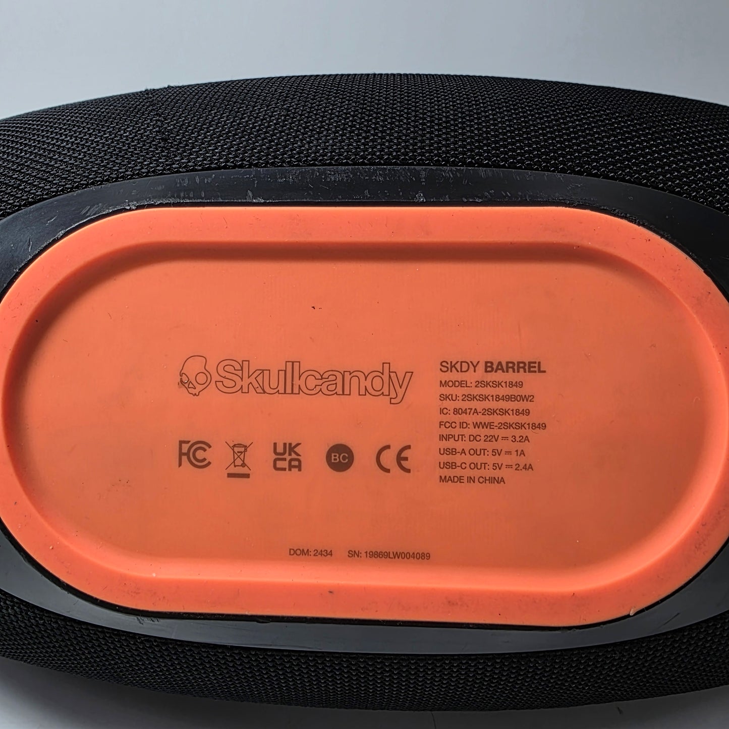 Skull Candy Barrel Large Bluetooth Speaker 2SKSK1849