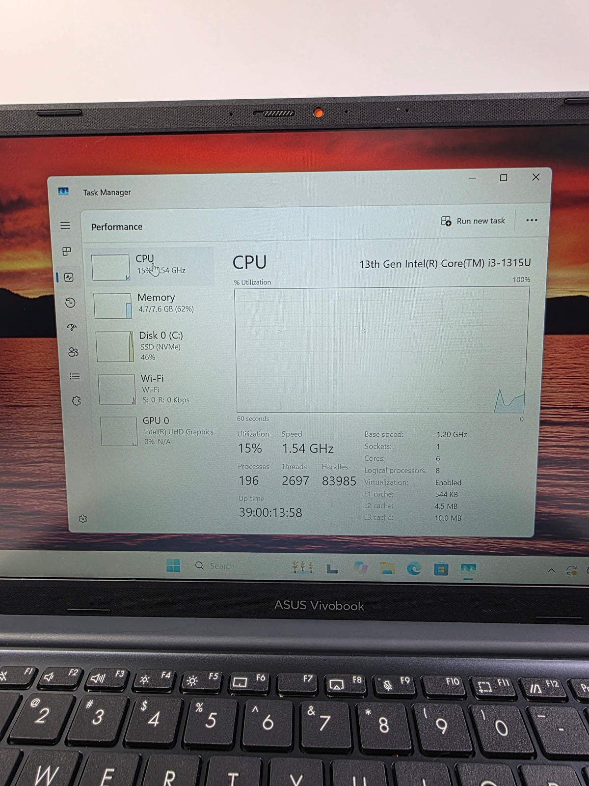 Asus Vivobook 14 X1404VA 13.9 i3-1315U 1.2GHz 8GB RAM 128GB SSD