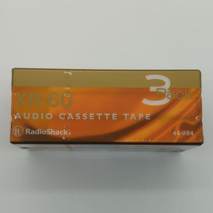 New Radio Shack XR-60 Pack Of 3 Extended Range Audio Cassette Tapes