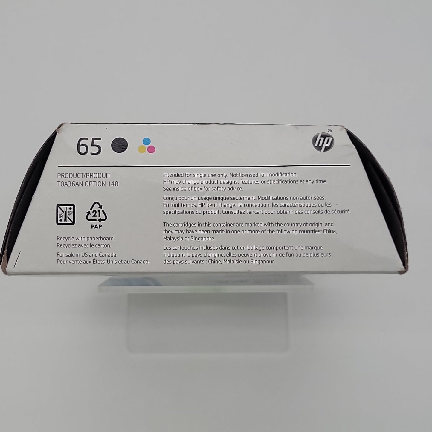 New HP 65 T0A36AN Black/Tri-color  Ink Cartridge