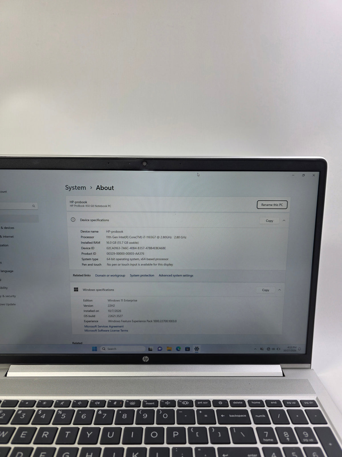 HP ProBook 15.3 i7-1165G7 2.80 16GB RAM 512GB