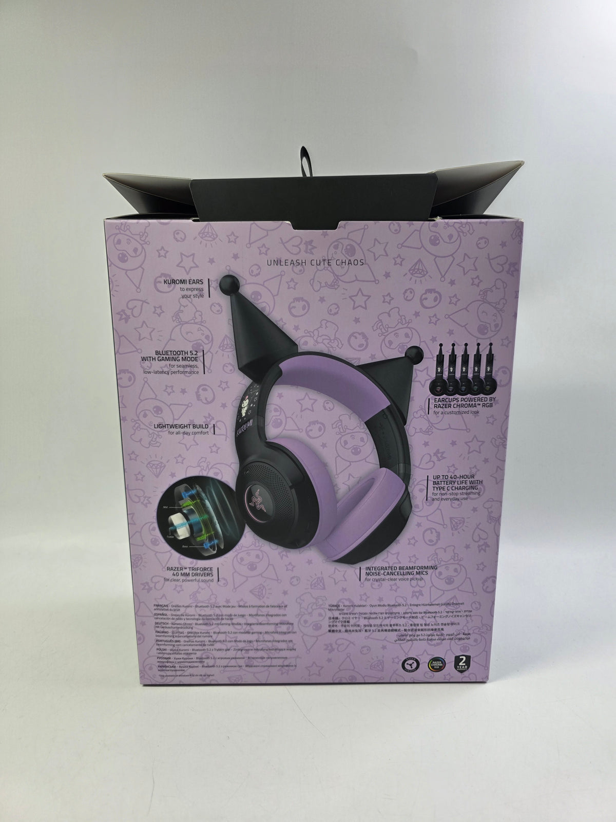 New Razer Kraken Kitty V2 BT Over Ear Gaming Headset Purple RZ04-04860300-R3M1
