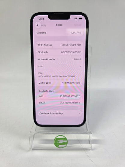 Factory Unlocked Apple iPhone 14 128GB Midnight MPUA3LL/A