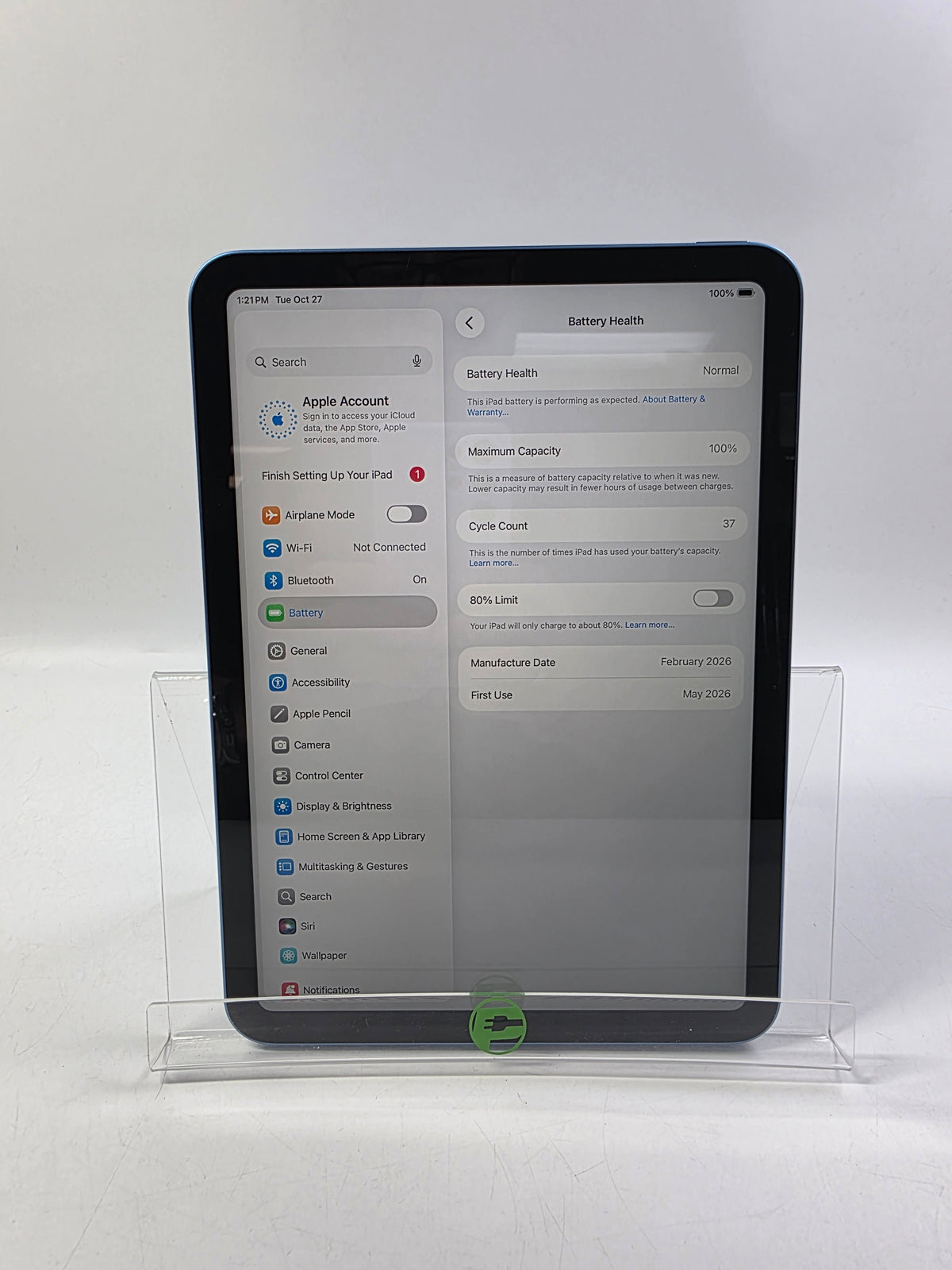 WiFi Only Apple iPad 11" (A16) 128GB Blue MD4A4LL/A