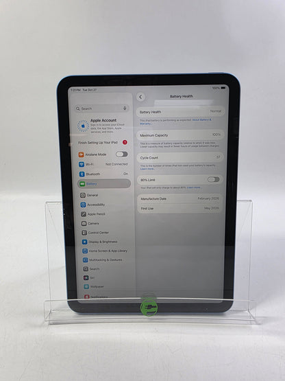 WiFi Only Apple iPad 11" (A16) 128GB Blue MD4A4LL/A