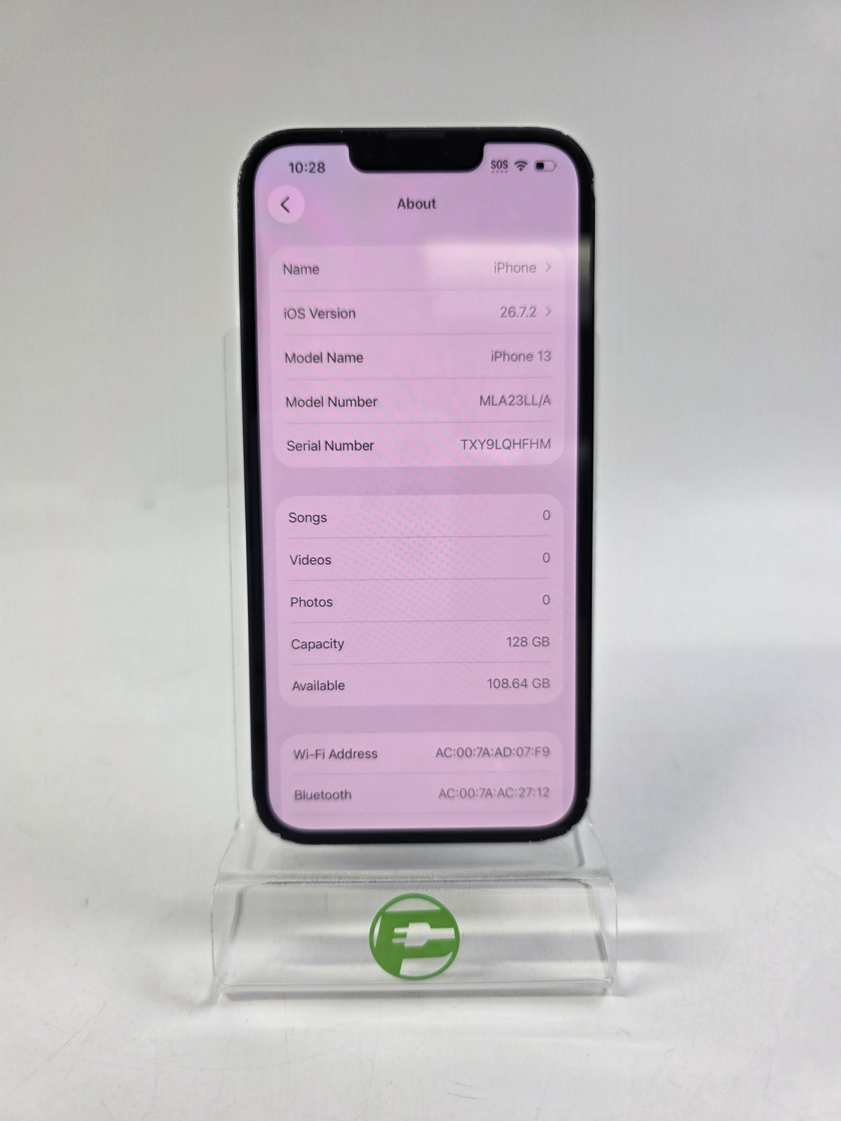 Factory Unlocked Apple iPhone 13 128GB Midnight MLA23LL/A