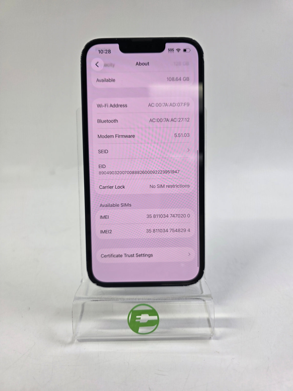 Factory Unlocked Apple iPhone 13 128GB Midnight MLA23LL/A