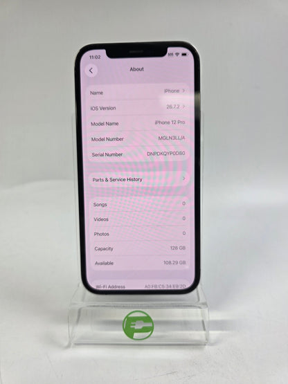 BROKEN Unlocked Apple iPhone 12 Pro 128GB 26.7 Graphite MGLN3LL/A Bad Face ID