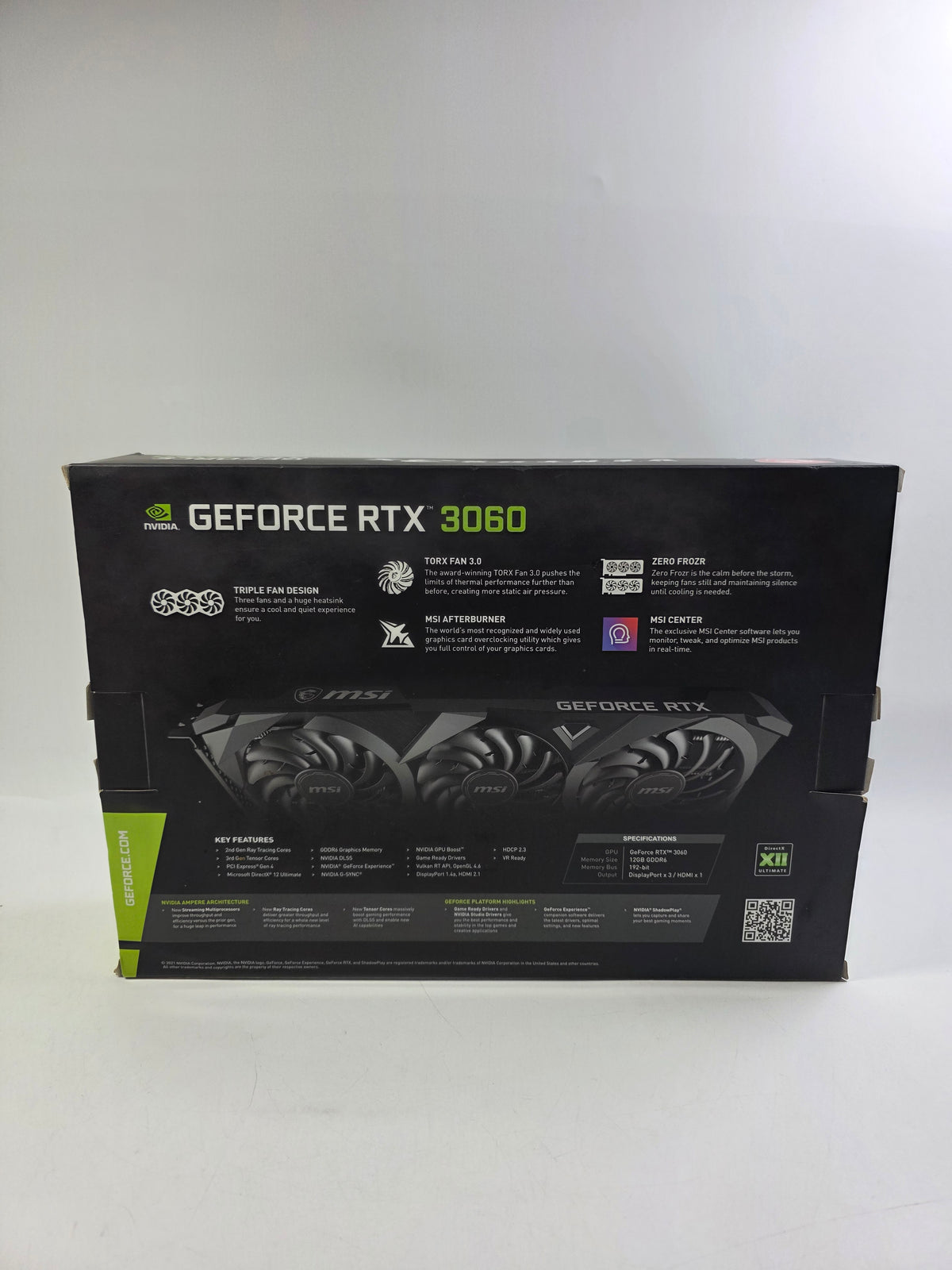 MSI GeForce RTX 3060 Ventus 3X OC 12GB GDDR6 Graphics Card 912-V397-698