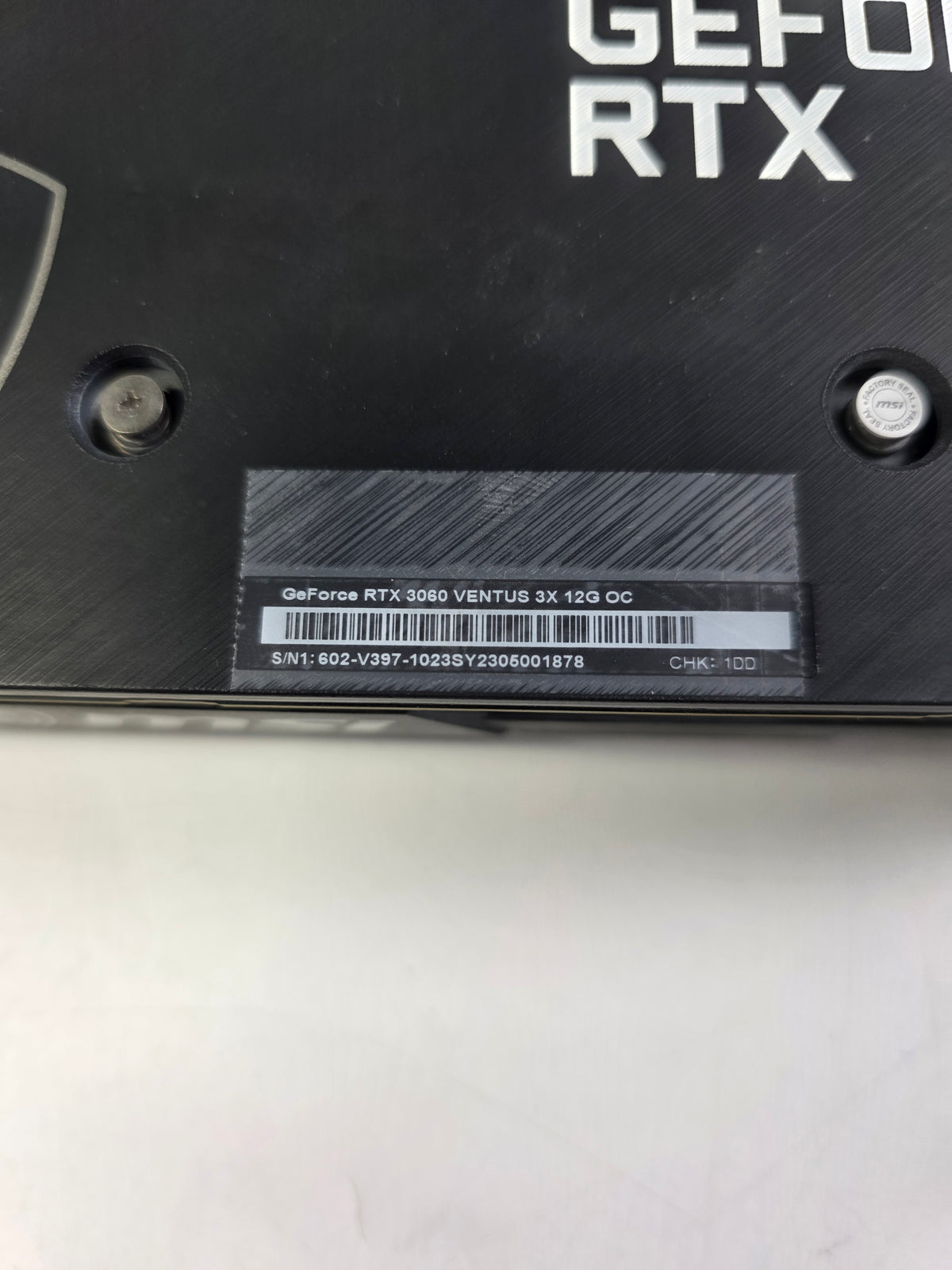 MSI GeForce RTX 3060 Ventus 3X OC 12GB GDDR6 Graphics Card 912-V397-698