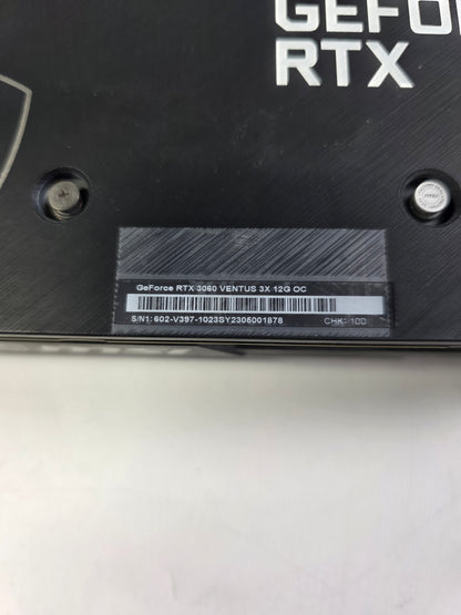 MSI GeForce RTX 3060 Ventus 3X OC 12GB GDDR6 Graphics Card 912-V397-698