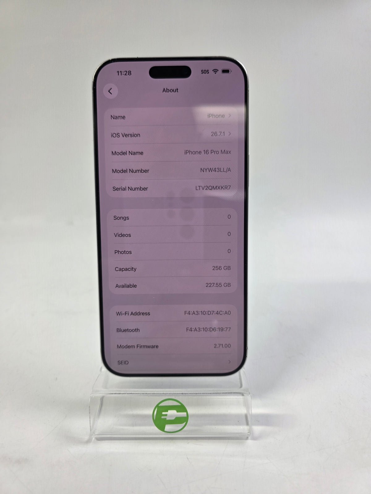 Unlocked Apple iPhone 16 Pro Max 256GB 26.7 White Titanium NYW43LL/A