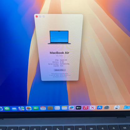 2022 Apple MacBook Air 13.6" M2 3.5GHz 8GB RAM 512GB SSD Midnight A2681
