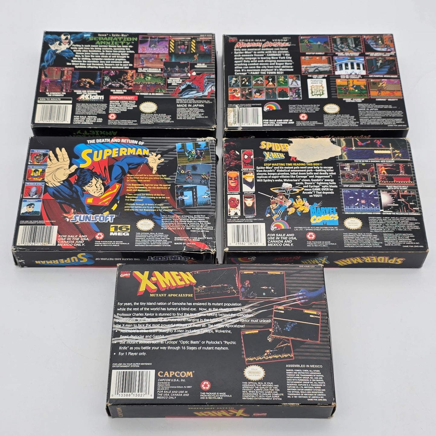 Lot of 5 Super Nintendo SNES Games