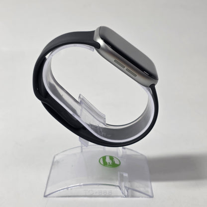 GPS Only Apple Watch Series 11 46MM Silver Aluminum Black Sport Band MEV44LW/A