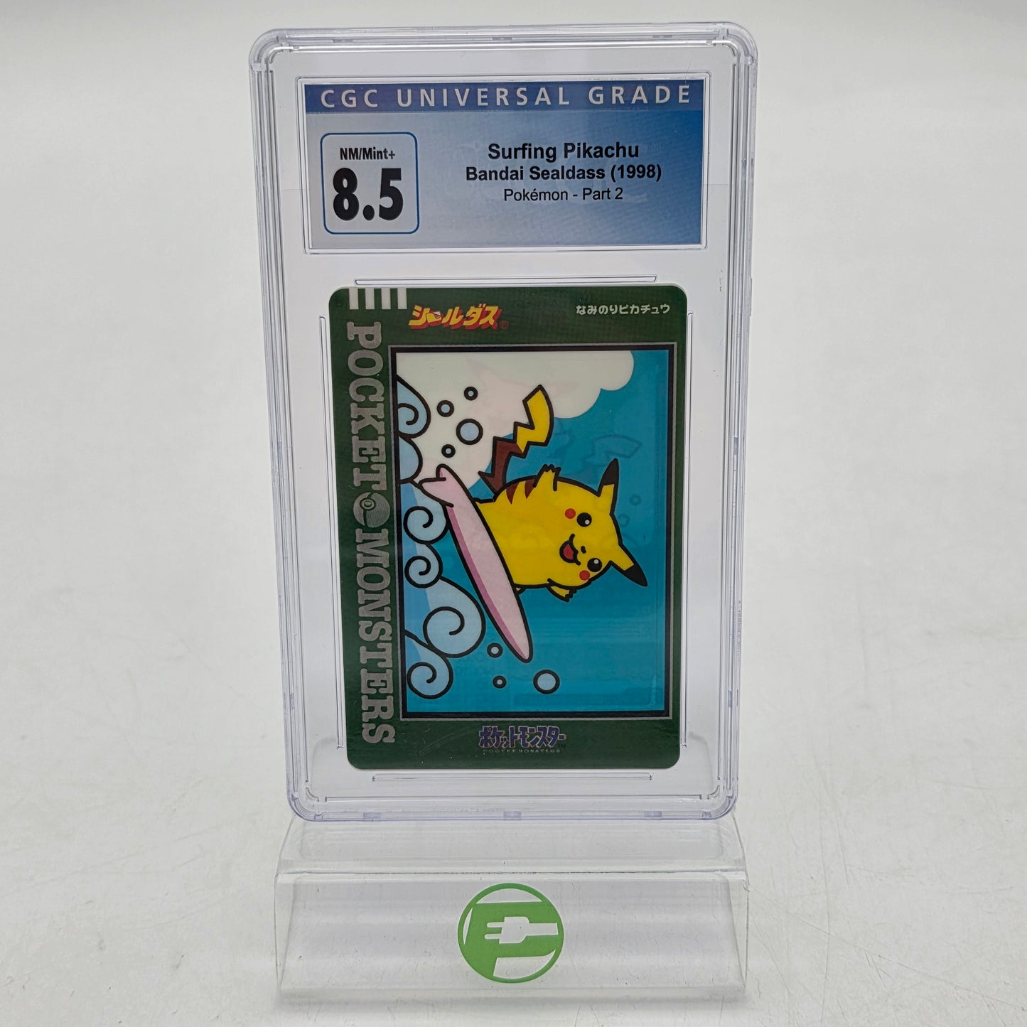 Pokémon TCG Japanese Sealdass Series 2 Surfing Pikachu Regular Japanese CGC 8.5