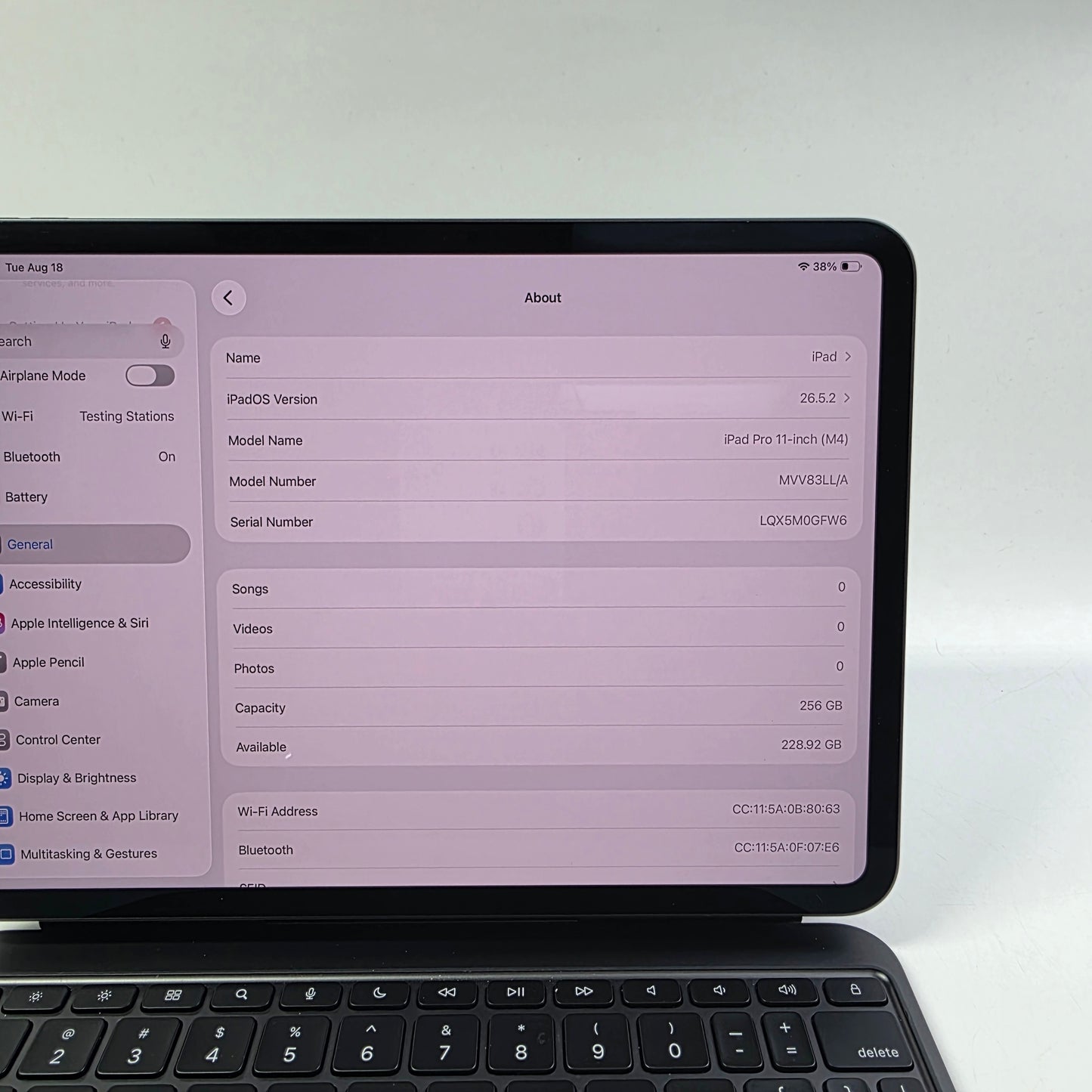 WiFi Only Apple iPad Pro 11" M4 256GB Space Black MVV83LL/A
