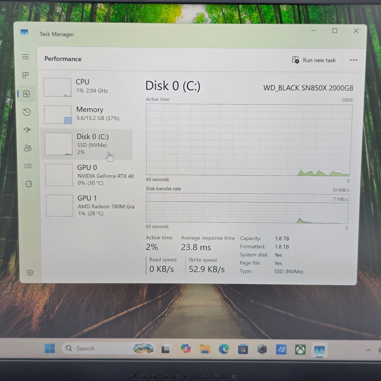 Asus ROG Zephyrus G14 GA402 14" Ryzen 9 7940HS 4.0GHz 16GB RAM 2TB SSD RTX 4060